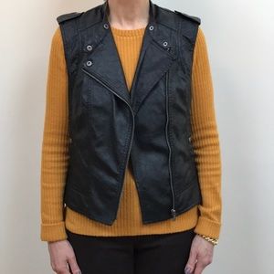 Bernardo Collection Leather Vest | S